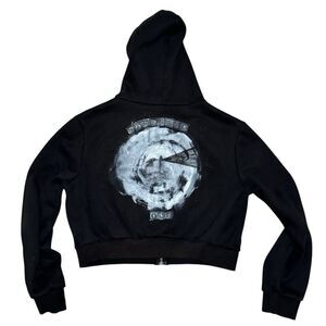 Twenty One Pilots “Stressed Out” Hand-Painted Full Zip Cropped Sweater L